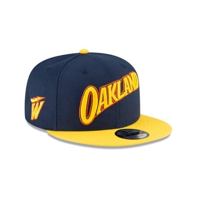 Blue Golden State Warriors Hat - New Era NBA City Edition 9FIFTY Snapback Caps USA8021456